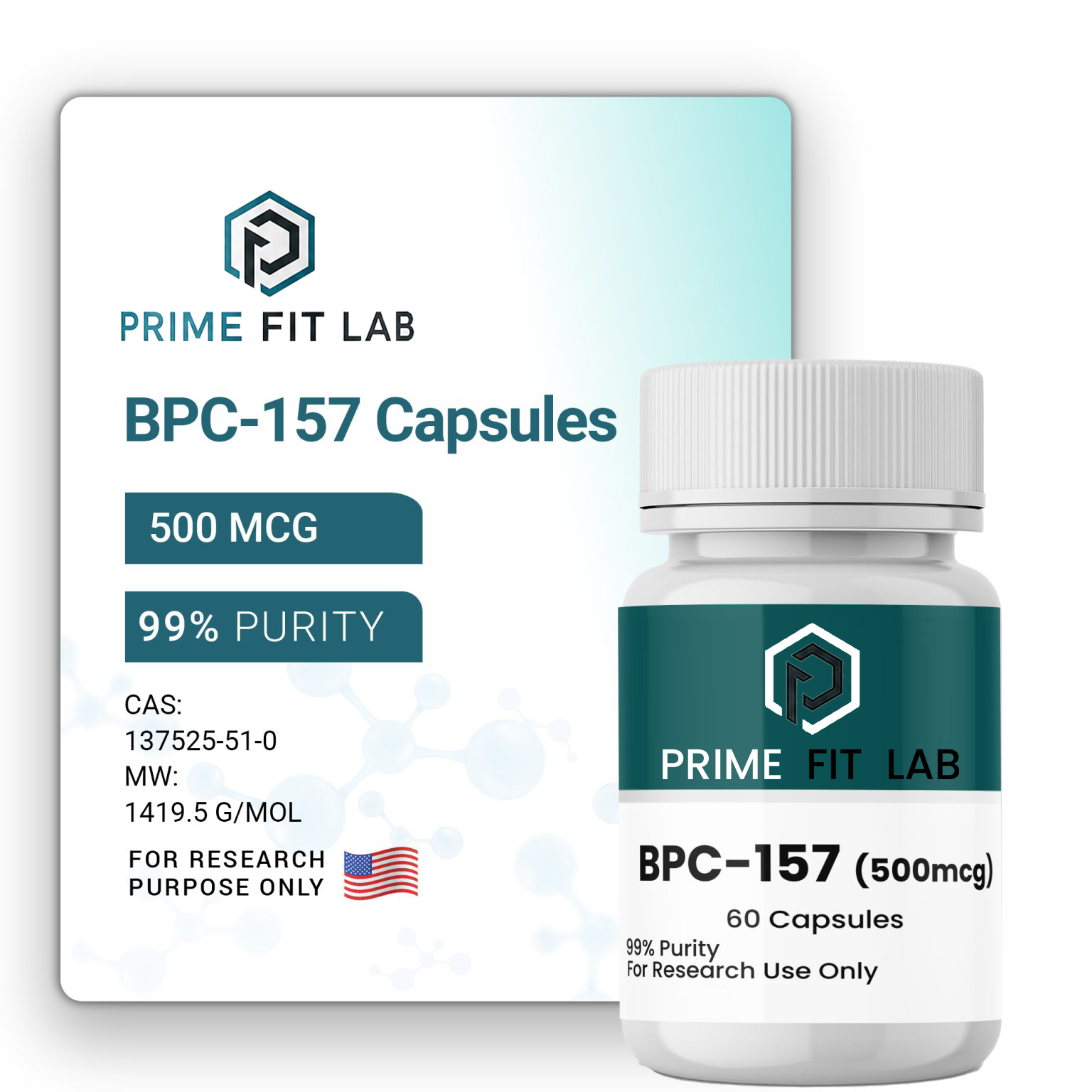 BPC-157 (500mcg) Capsules Gallery image 2
