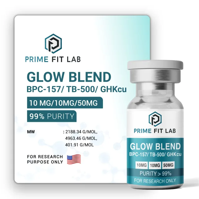 GLOW Blend: BPC-157 (10mg) / TB-500 (10mg) / GHKcu (50mg) Gallery image 2